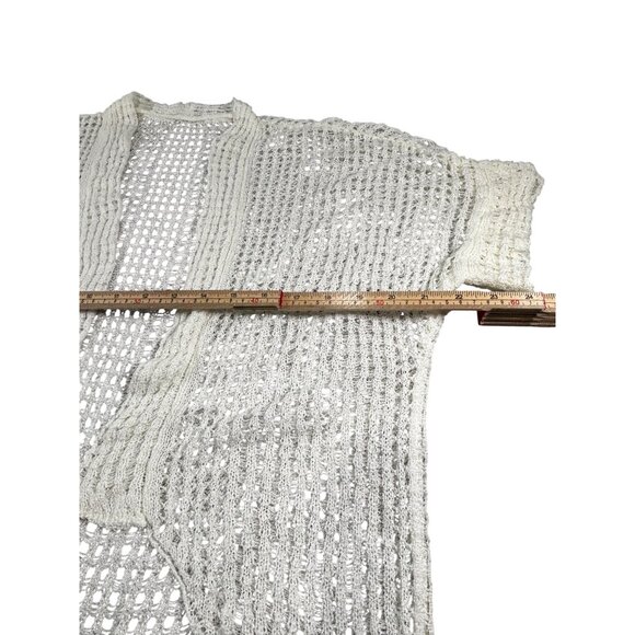 Shein Curve Open-Front Crochet Knit Cardigan - Picture 8 of 9